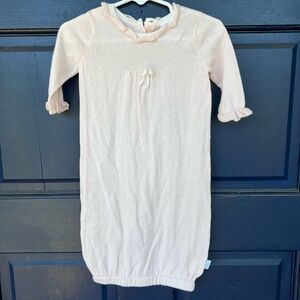 Plush Light Pink Baby Nightgown with Ruffle Trim